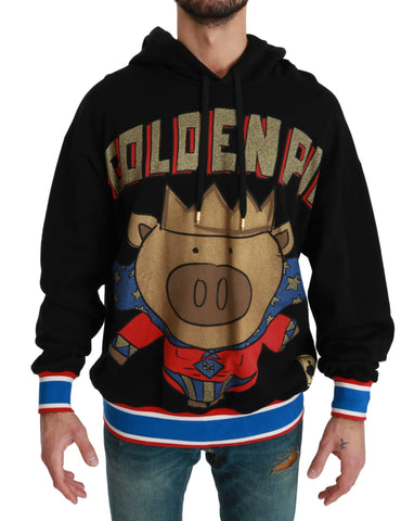 Black Sweater Pig of the Year Hooded Dolce & Gabbana