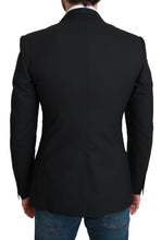 Black Single Breasted Formal Wool Blazer Dolce & Gabbana