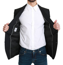Black Single Breasted Formal Wool Blazer Dolce & Gabbana