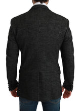Gray Plaid Check Slim Fit Jacket Blazer Dolce & Gabbana