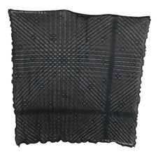 Black Gray Viscose Foulard Branded Scarf Costume National
