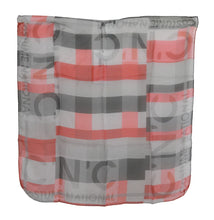 Red 100% Silk Branded Gray Scarf Costume National