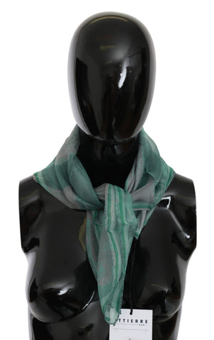 Green Silk Shawl Foulard Wrap Scarf Costume National