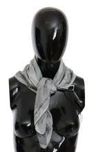 Gray Silk Shawl Foulard Wrap Scarf Costume National