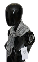 Gray Silk Shawl Foulard Wrap Scarf Costume National