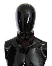 Black Orange 100% Silk Branded Scarf Costume National