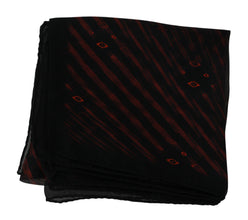 Black Orange 100% Silk Branded Scarf Costume National