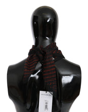 Black Orange 100% Silk Branded Scarf Costume National