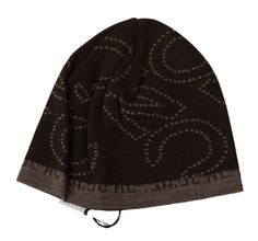 Beanie Brown Wool Blend Branded Hat Costume National