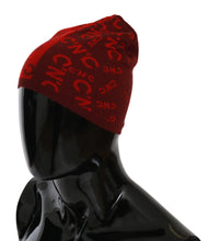 Red Wool Blend Branded Beanie Hat Costume National