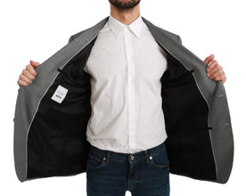 Gray Slim Fit Formal MARTINI Blazer Dolce & Gabbana