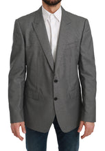 Gray Slim Fit Formal MARTINI Blazer Dolce & Gabbana