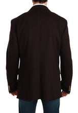 Bordeaux Cashmere Coat TAORMINA Blazer Dolce & Gabbana