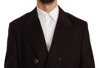 Bordeaux Cashmere Coat TAORMINA Blazer Dolce & Gabbana