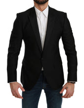 Black Slim Fit Coat Jacket MARTINI Blazer Dolce & Gabbana
