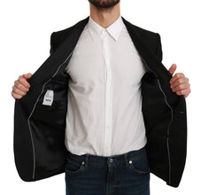 Black Slim Fit Coat Jacket MARTINI Blazer Dolce & Gabbana