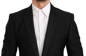 Black Slim Fit Coat Jacket MARTINI Blazer Dolce & Gabbana