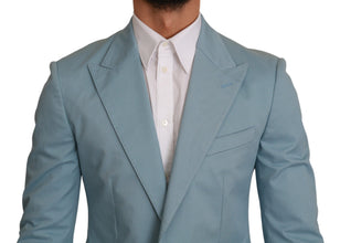 Blue Slim Fit Coat Jacket MARTINI Blazer Dolce & Gabbana