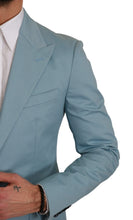 Blue Slim Fit Coat Jacket MARTINI Blazer Dolce & Gabbana