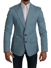 Blue Slim Fit Coat Jacket MARTINI Blazer Dolce & Gabbana