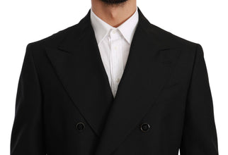 Black Slim Fit Jacket Coat Wool Blazer Dolce & Gabbana