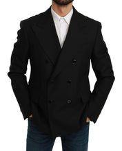 Black Slim Fit Jacket Coat Wool Blazer Dolce & Gabbana