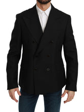 Black Slim Fit Jacket Coat Wool Blazer Dolce & Gabbana