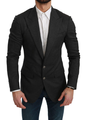 Gray NAPOLI Slim Fit Jacket Wool Blazer Dolce & Gabbana