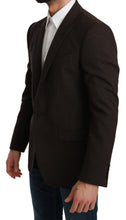 Brown Slim Fit Coat Jacket MARTINI Blazer Dolce & Gabbana
