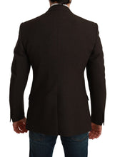 Brown Slim Fit Coat Jacket MARTINI Blazer Dolce & Gabbana