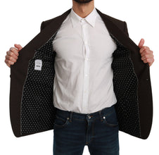 Brown Slim Fit Coat Jacket MARTINI Blazer Dolce & Gabbana