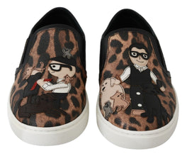 Leather Leopard #dgfamily Loafers Shoes Dolce & Gabbana