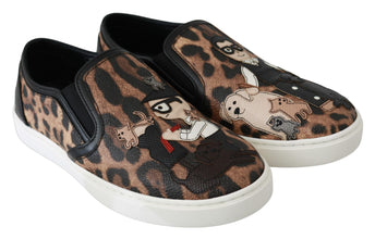 Leather Leopard #dgfamily Loafers Shoes Dolce & Gabbana