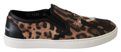 Leather Leopard #dgfamily Loafers Shoes Dolce & Gabbana