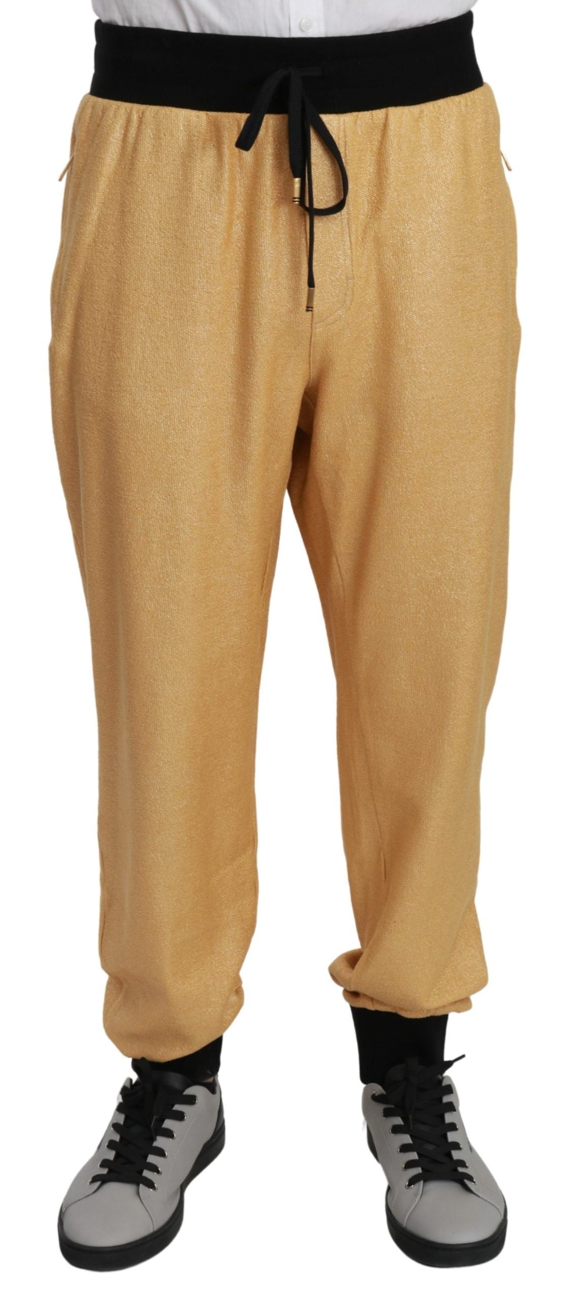 Gold Year Of The Pig Cotton Mens Pants Dolce & Gabbana