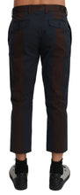 Brown Stripes Cropped Trousers Pants Dolce & Gabbana