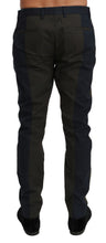 Blue Gray Stripes Trouser Cotton Pants Dolce & Gabbana