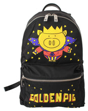 Black Golden Pig of the Year School Backpack Dolce & Gabbana