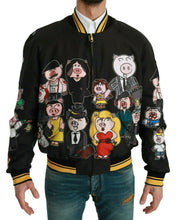 Black YEAR OF THE PIG Bomber Jacket Dolce & Gabbana