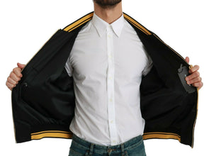 Black YEAR OF THE PIG Bomber Jacket Dolce & Gabbana
