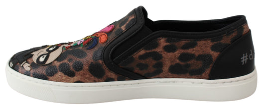 Leather Leopard #dgfamily Loafers Shoes Dolce & Gabbana