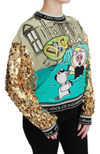 Year of the Pig Sequined Top  Sweater Dolce & Gabbana