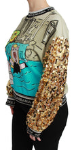 Year of the Pig Sequined Top  Sweater Dolce & Gabbana