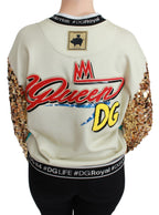 Year of the Pig Sequined Top  Sweater Dolce & Gabbana