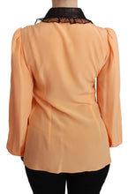 Yellow Silk Sequin Lace Blouse Shirt Dolce & Gabbana