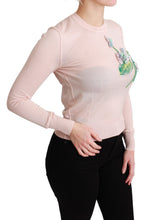 Pink Floral Silk Cashmere Pullover Sweater Dolce & Gabbana