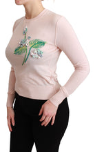 Pink Floral Silk Cashmere Pullover Sweater Dolce & Gabbana