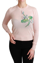 Pink Floral Silk Cashmere Pullover Sweater Dolce & Gabbana