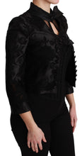 Black Floral Jacquard Blazer Silk Jacket Dolce & Gabbana