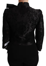 Black Floral Jacquard Blazer Silk Jacket Dolce & Gabbana